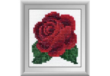 алмазна вишивка 30464M Червона трояндочка. Набір для малювання камінням
