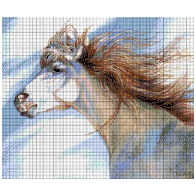 28-1794-НБ Бегущая лошадь. Набор Для вышивки бисером ТМ Токарева А. - 1 28-1794-НБ Бегущая лошадь. Набор Для вышивки бисером ТМ Токарева А. - 1