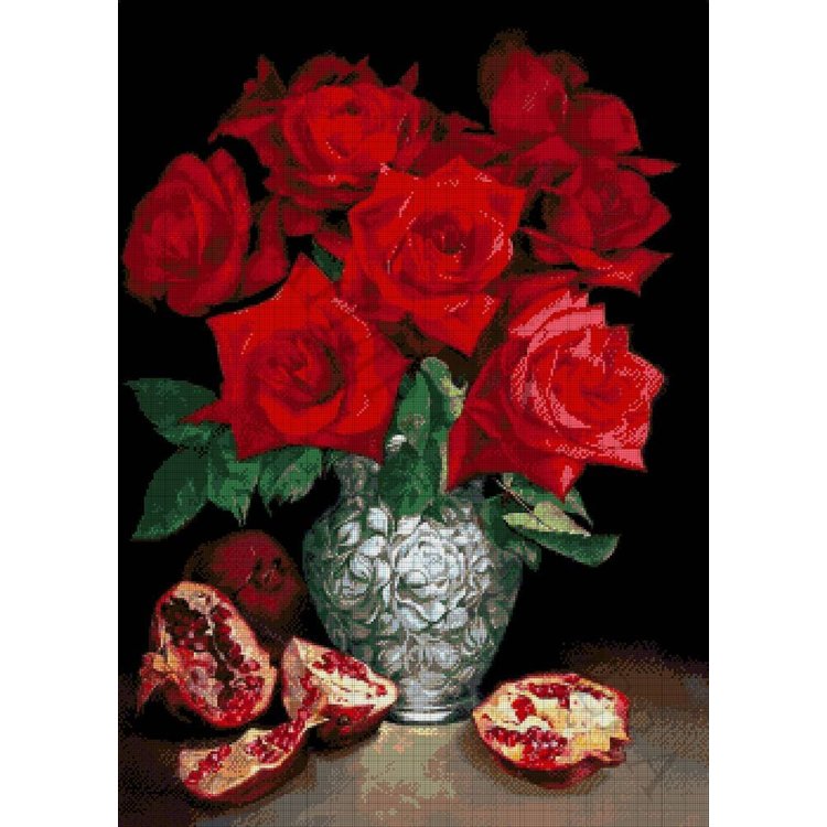 47-2944-НВ Ваза с розами. Набор Для вышивки бисером ТМ Токарева А. - 1