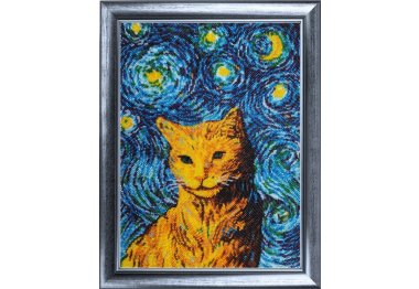  640 Звездный кот. Набор для вышивания бисером Butterfly