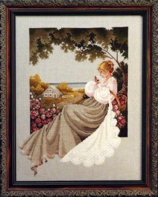 LL20 Nantucket Rose//Роза. Схема для вышивки крестом на бумаге Lavender &amp; Lace - 1