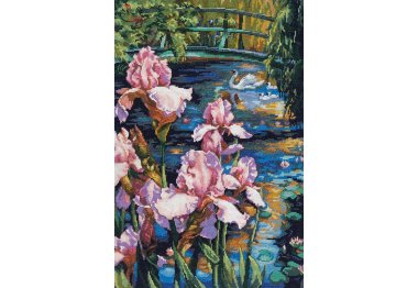  4591 Ирисы у воды. Набор для вышивки крестом Classic Design