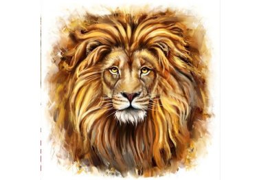 алмазная вышивка dm-051 "Взгляд льва". Набор для изготовления картины стразами