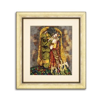 N037 Поцілунок. Набір для вишивки хрестом Кольорова - 1