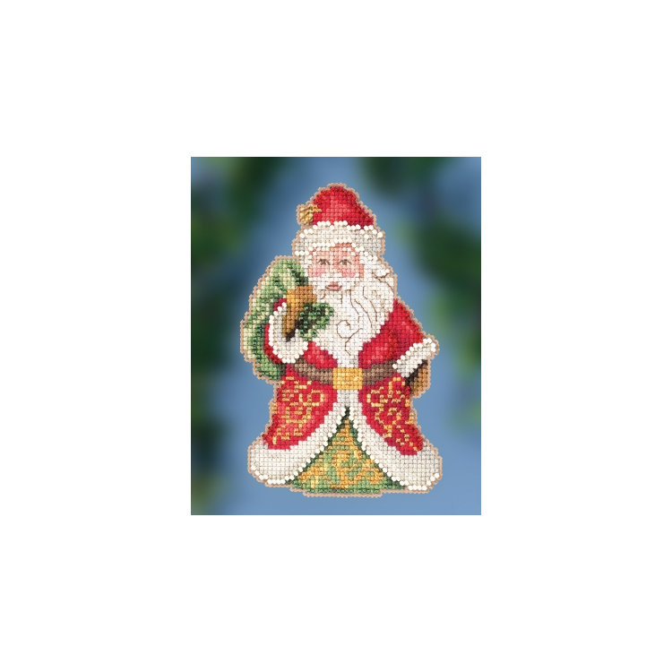 JS202015 Санта несе подарунки. Набір для вишивки в змішаній техниці Mill Hill - 1