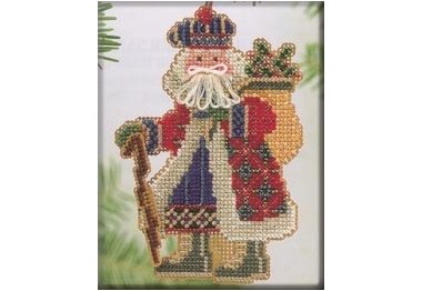 вишивка гладдю MHMS17 Санта. Набір для вишивки в змішаній техниці Mill Hill