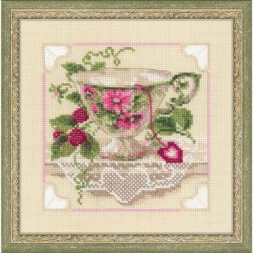 1476 Малиновий чай. Набір для вишивки хрестиком Ріоліс - 1