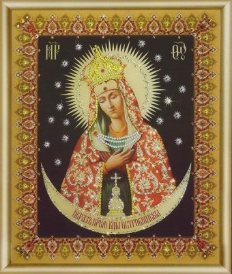 КС-050 Ікона Божої матері Остробрамської Набір картина стразами - 1
