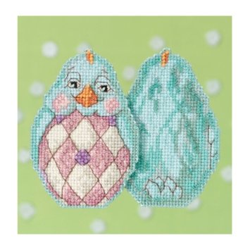 JS181714 Світло-блакитне курча. Набір для вишивки в змішаній техніці Mill Hill - 1