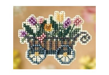 вишивка гладдю MH188106 Садовий візок. Набір для вишивки в змішаній техніці Mill Hill вишивка гладдю MH188106 Садовий візок. Набір для вишивки в змішаній техніці Mill Hill