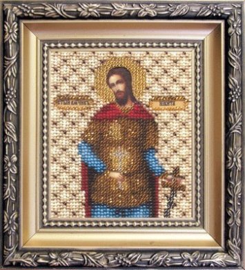 Б-1094 Икона святой великомученик Никита Набор для вышивки бисером - 1