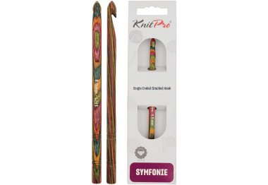  20712 Крючок вязальный односторонний Symfonie Wood KnitPro, 15 см, 8.00 мм