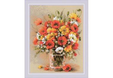  2306 Польові маки. Набір для вишивки хрестиком Ріоліс