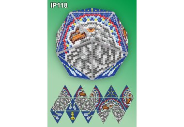 алмазная вышивка IP118 Новогодний шар Орел. Ловец снов. Набор алмазной вышивки ТМ Вдохновение