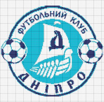 ПВ-0001/3 Футбольний клуб Дніпро. Схема для вишивки бісером - 1
