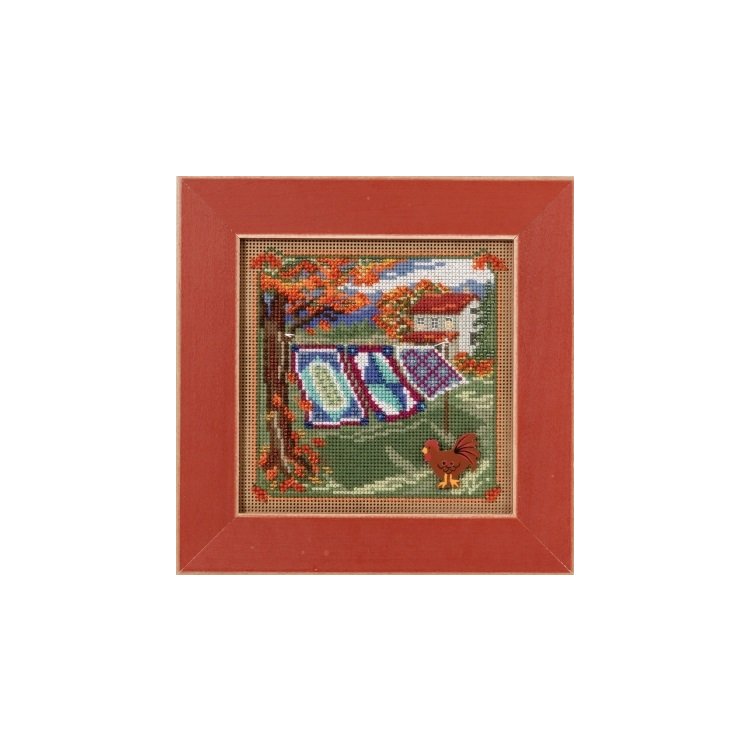 MH141621 Сільські ковдри. Набір для вишивки в змішаній техніці Mill Hill - 1