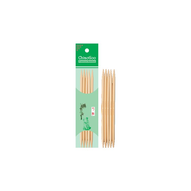 Шкарпеткові бамбукові спиці Bamboo натуральний колір ChiaoGoo - 1