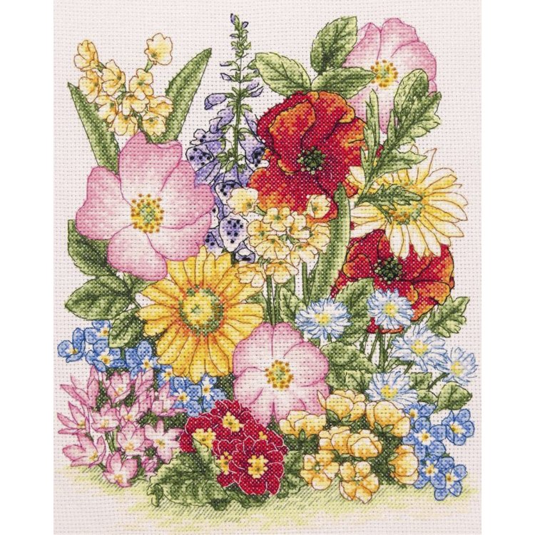 Лугові квіти. Набір для вишивки хрестиком арт. PCE961 - 1