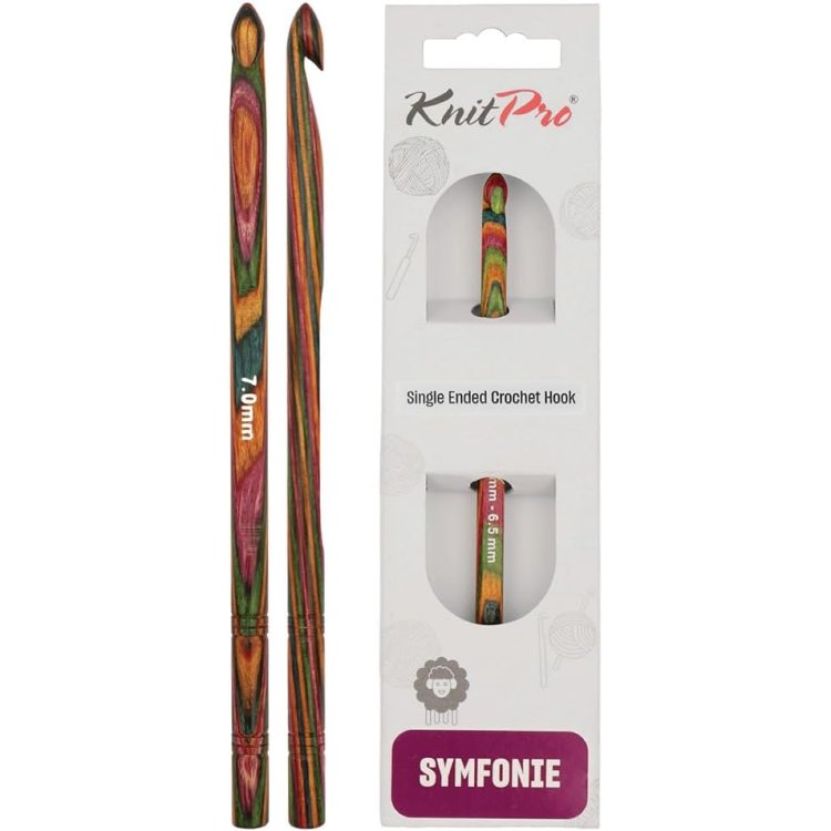 20711 Крючок в`язальний односторонній Symfonie Wood KnitPro, 15 см, 7.00 мм - 1