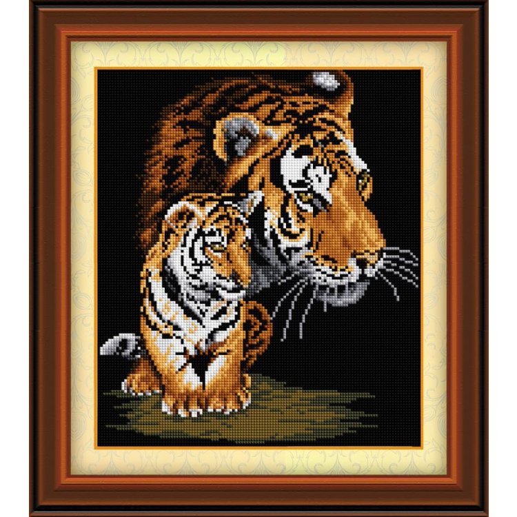 30044 Тигрица и тигренок. Набор для рисования камнями - 1