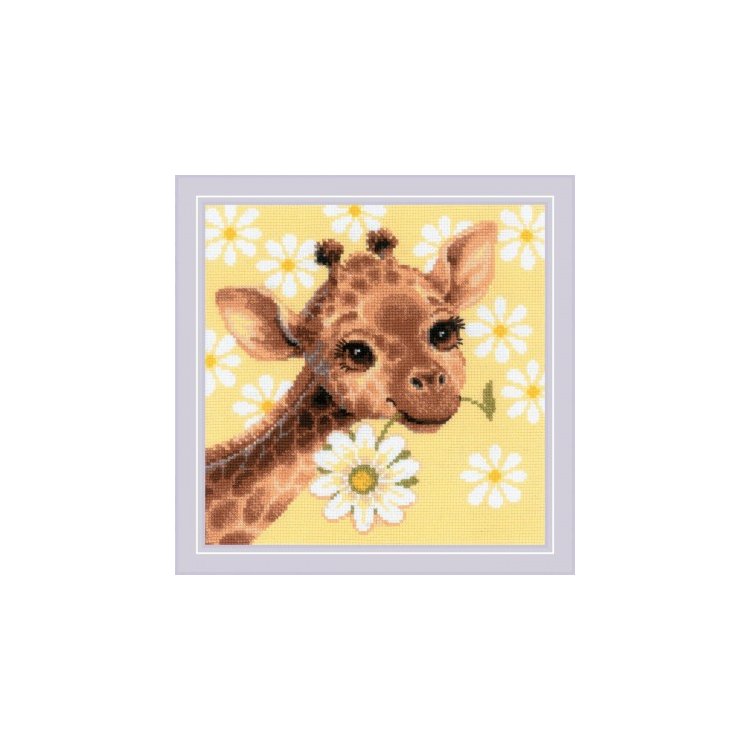 2318 Маленький жираф. Набір для вишивки хрестиком Ріоліс - 1