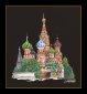513.05 St. Basil's Cathedral Moscow Black Aida. Набір для вишивки хрестом Thea Gouverneur - 1