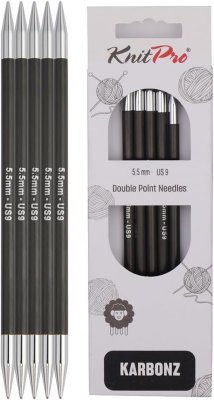 41135 Спиці шкарпеткові Karbonz KnitPro 20 см 5.50 мм - 1 41135 Спиці шкарпеткові Karbonz KnitPro 20 см 5.50 мм - 1