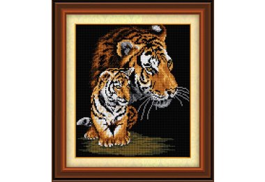  30044 Тигрица и тигренок. Набор для рисования камнями