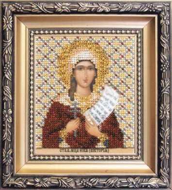 Б-1136 Икона святая мученица Ника (Виктория) Набор для вышивки бисером - 1