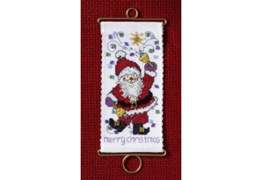 вишивка гладдю MH126305 Різдвяний Санта. Набір для вишивки в змішаній техниці Mill Hill