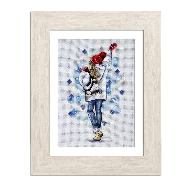 N094 Закохана в зиму. Набір для вишивки хрестом Кольорова - 1