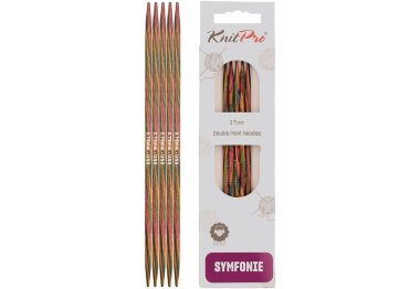 спиці для в'язання 20136 Спиці шкарпеткові Symfonie Wood KnitPro, 10 см, 3.75 мм