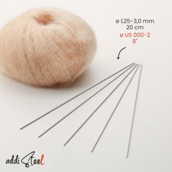 150-2 Спиці шкарпеткові 20 см сталеві Addi - 2