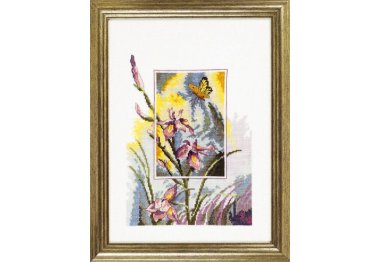  12-3196 Ірис і метелик. Набір для вишивання хрестом PERMIN