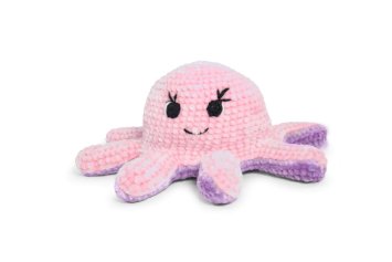 3 AMIGURUMI KIT - REVERSIBLE OCTOPUS Lavender &amp; Sweetness. Набір для в'язання іграшки - 2