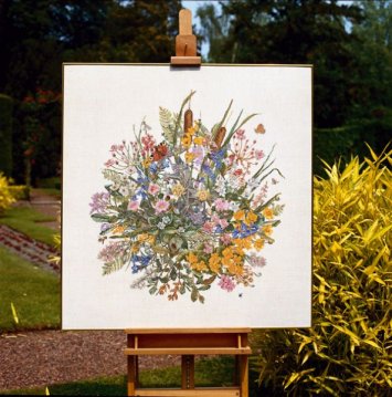 70-7300 Водяні лілії в подарунковій коробці. Набір для вишивання хрестом PERMIN - 1