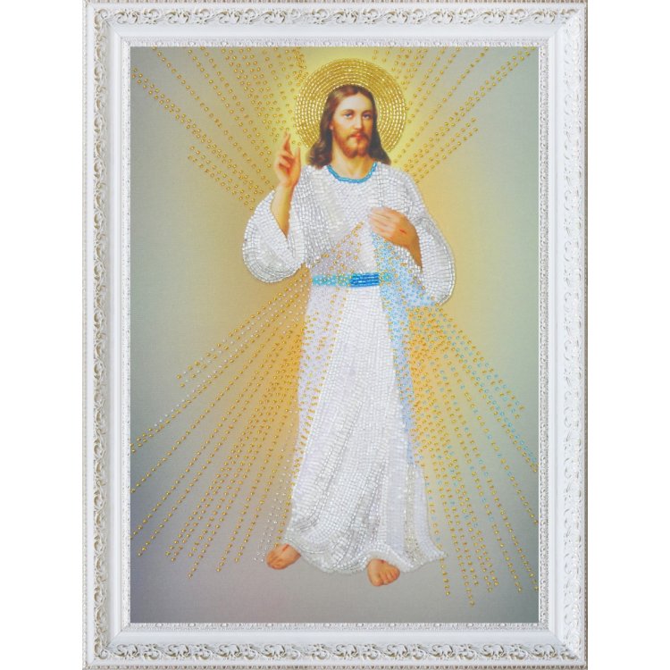 Набор для вышивки бисером _x000D_Икона &quot;Иисус, уповаю на Тебя&quot; P-307 ТМ Картины бисером - 1