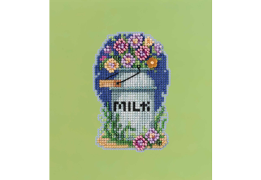 вишивка гладдю MH182216 Бідон для молока. Набір для вишивки в змішаній техниці Mill Hill