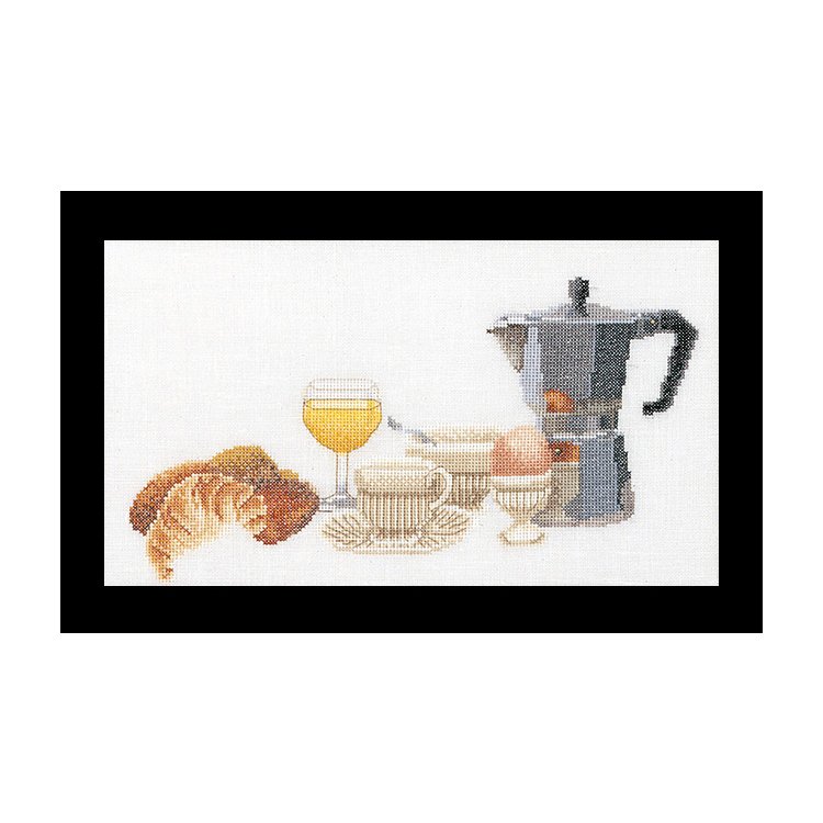 2095 Morning Coffee Linen. Набор для вышивки крестом Thea Gouverneur - 1