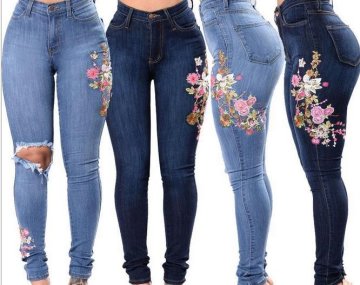 Вышитые джинсы: как создать дизайнерский декор?