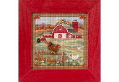 вышивка гладью MH143205 Утро в деревне. Набор для вышивки в смешанной технике Mill Hill