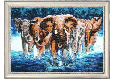  603 Африканські слони. Набір для вишивання бісером Butterfly