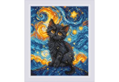  2288 Зоряний кіт. Набір для вишивки хрестиком Ріоліс