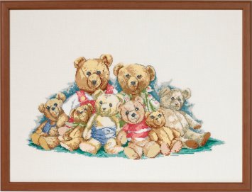 70-9581 Семья Тедди (Teddyfamily. Набор для вышивания крестом PERMIN - 1