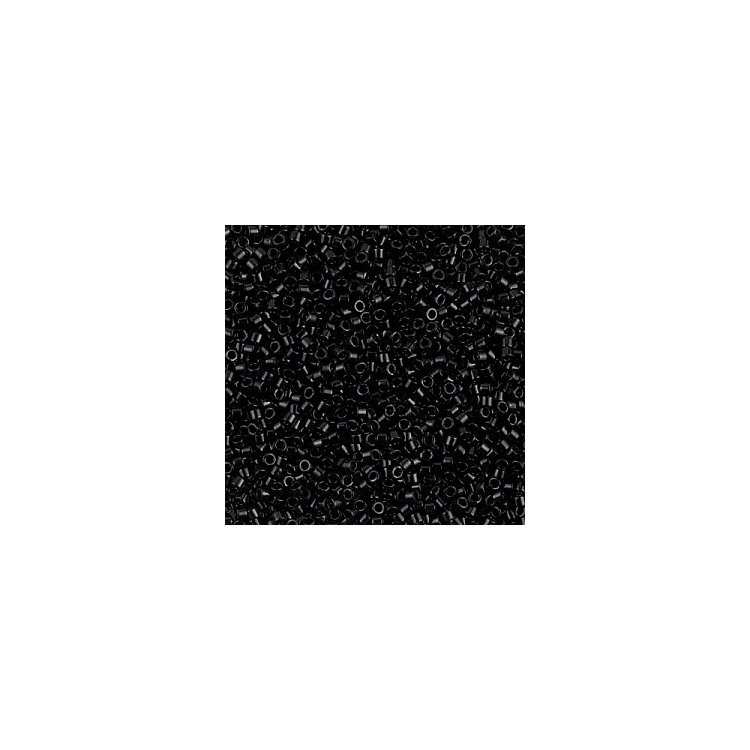 DBS-10 Бисер Miyuki Delica Beads 15/0 (натуральный черный) - 1