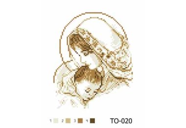  ТО-020 Мария с ребенком коричневая. Схема для вышивки бисером (габардин) ТМ Барвиста Вишиванка