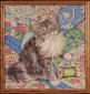 Кошка на одеяле. Набор для вышивки крестом Design Works арт. dw2843 - 1