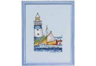 92-2107 Лодка/Маяк. Набор для вышивания крестом PERMIN 92-2107 Лодка/Маяк. Набор для вышивания крестом PERMIN