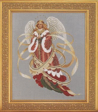 LL39 Angel of Christmas // Ангел Різдва. Схема для вишивки хрестиком на папері Lavender &amp; Lace - 1