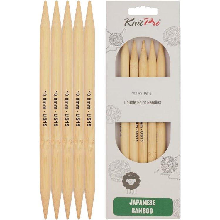22137 Спицы носочные Bamboo KnitPro, 20 см, 10.00 мм - 1 22137 Спицы носочные Bamboo KnitPro, 20 см, 10.00 мм - 1
